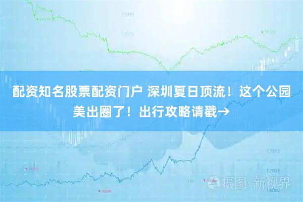 配资知名股票配资门户 深圳夏日顶流！这个公园美出圈了！出行攻略请戳→